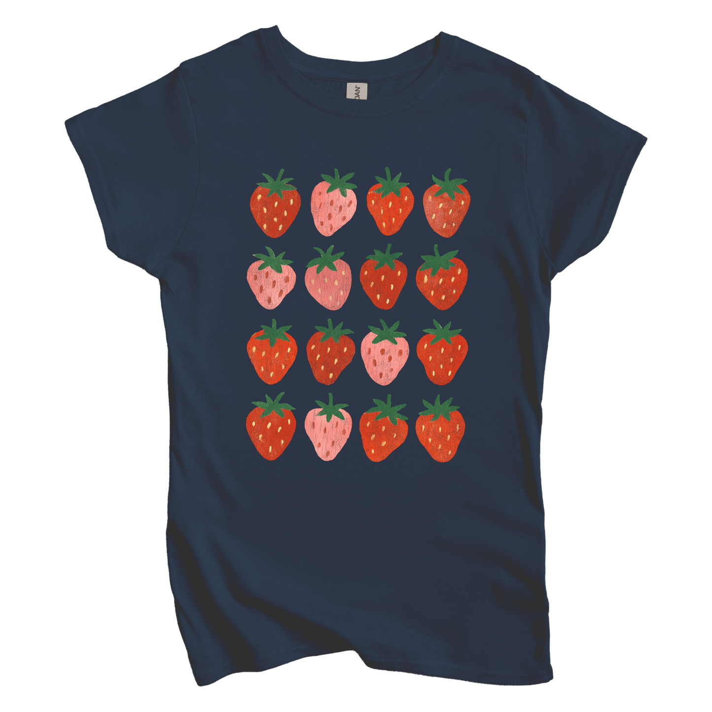 T-Shirt S / Navy Strawberry Grid Women's Tee