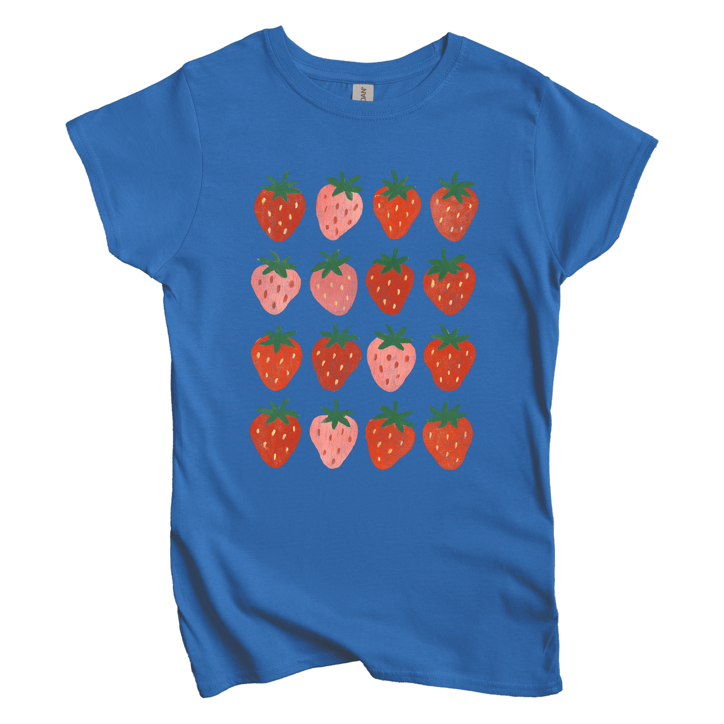 T-Shirt S / Royal Strawberry Grid Women's Tee