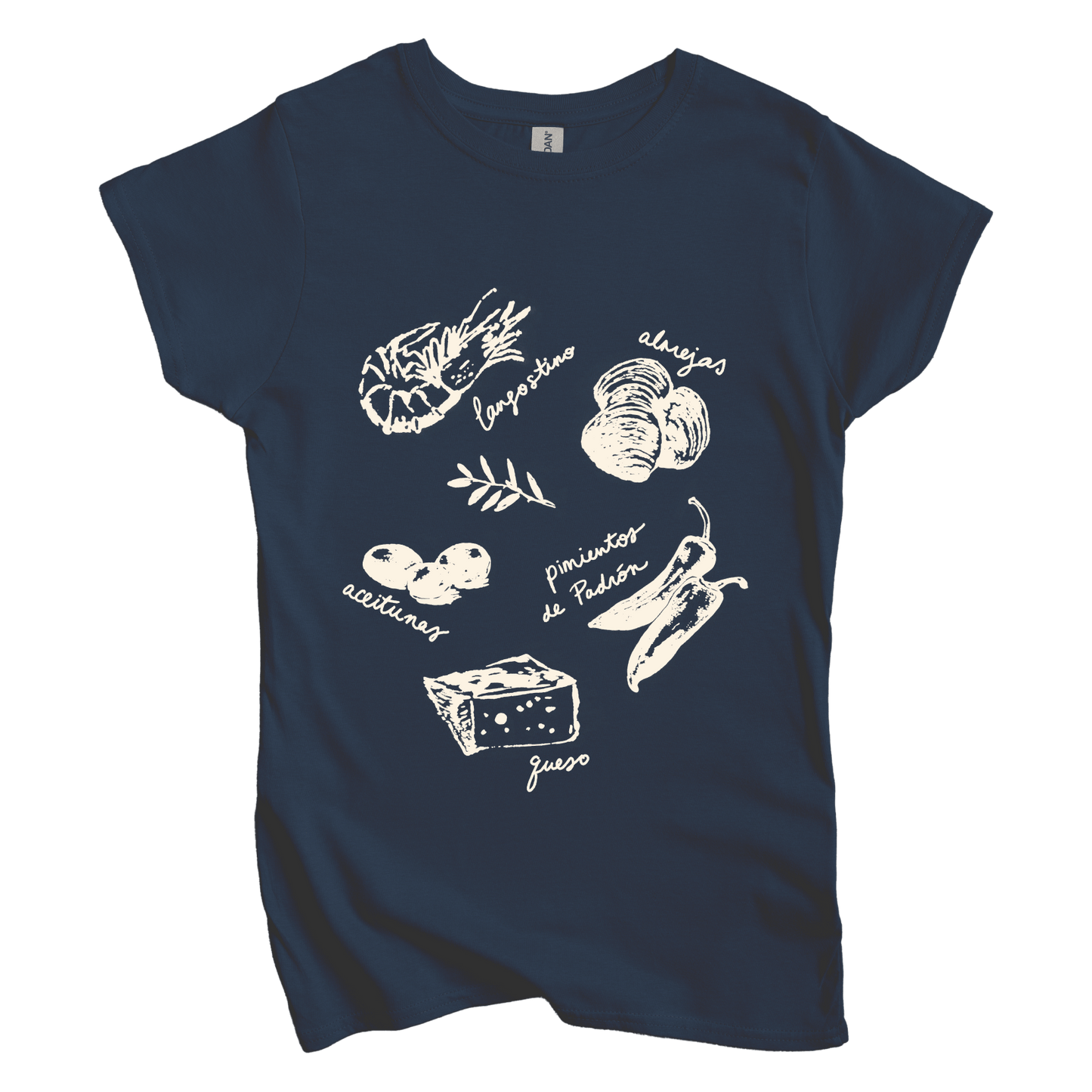 T-Shirt S / Navy Tapas: LaeMab Women's Tee