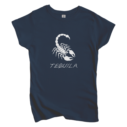 T-Shirt S / Navy Tequila Scorpion Women's Tee
