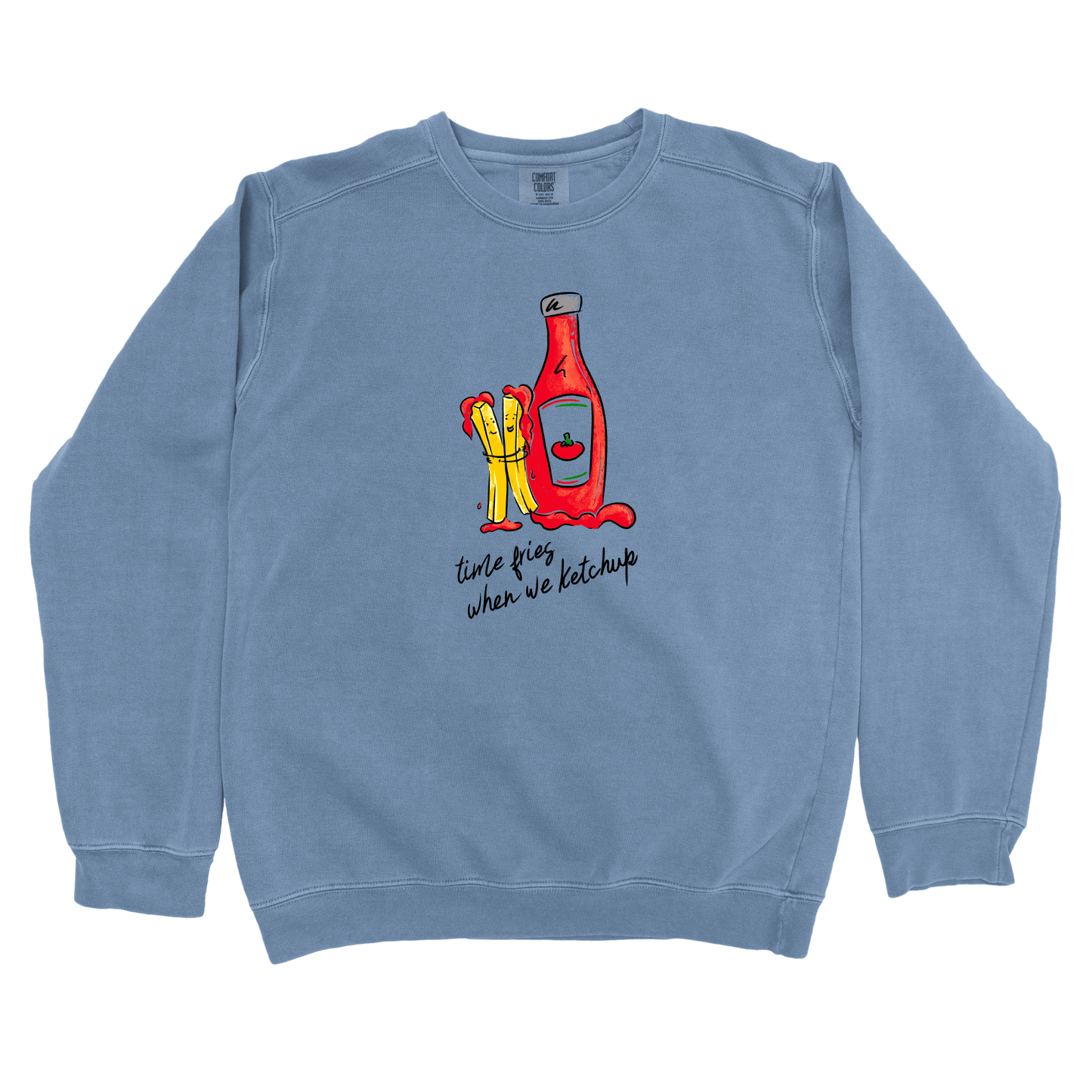 Sweatshirt Blue Jean / S Time Fries: Micro Barbi Sweatshirt