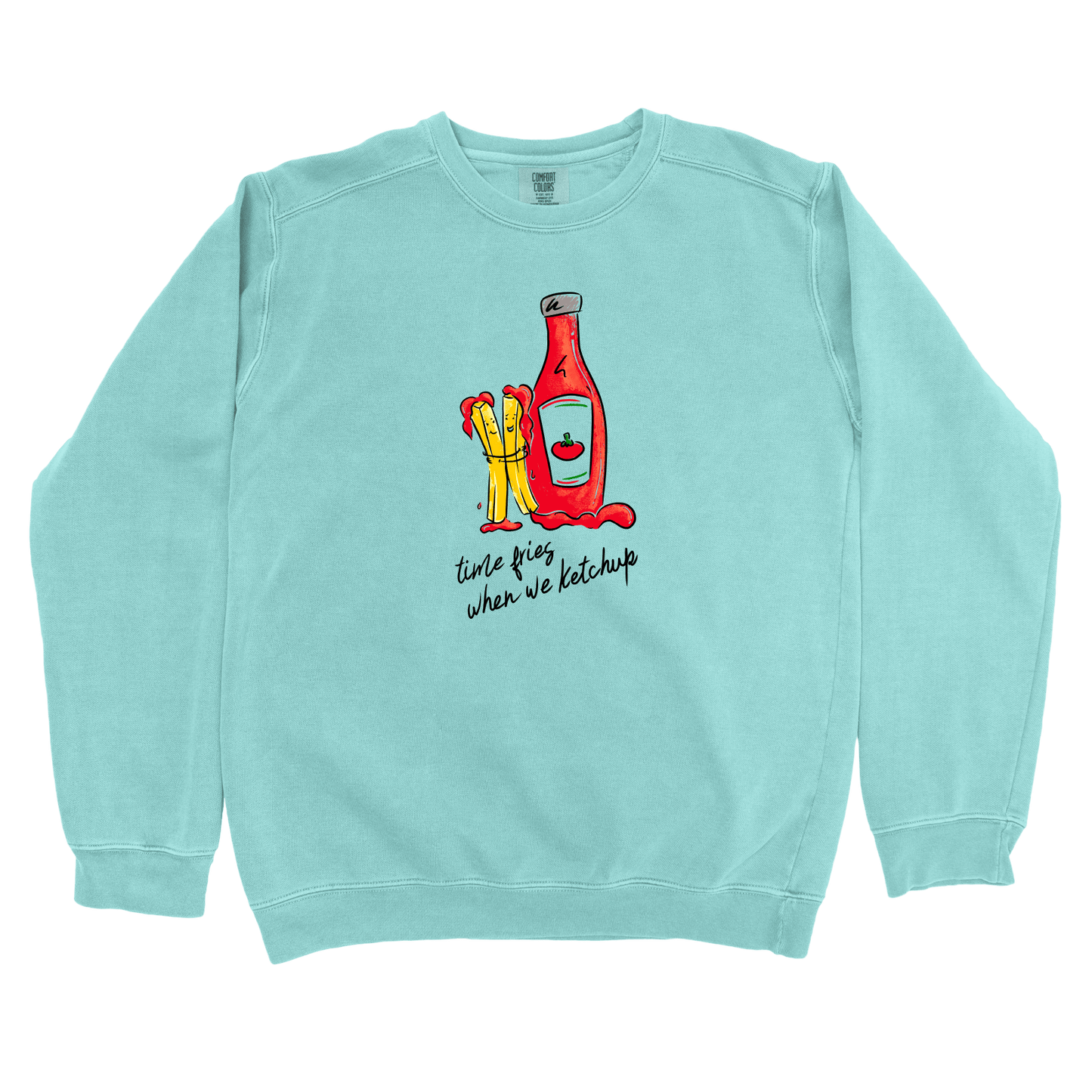 Sweatshirt Chalky Mint / S Time Fries: Micro Barbi Sweatshirt