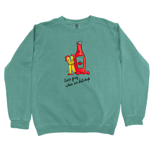 Sweatshirt Light Green / S Time Fries: Micro Barbi Sweatshirt