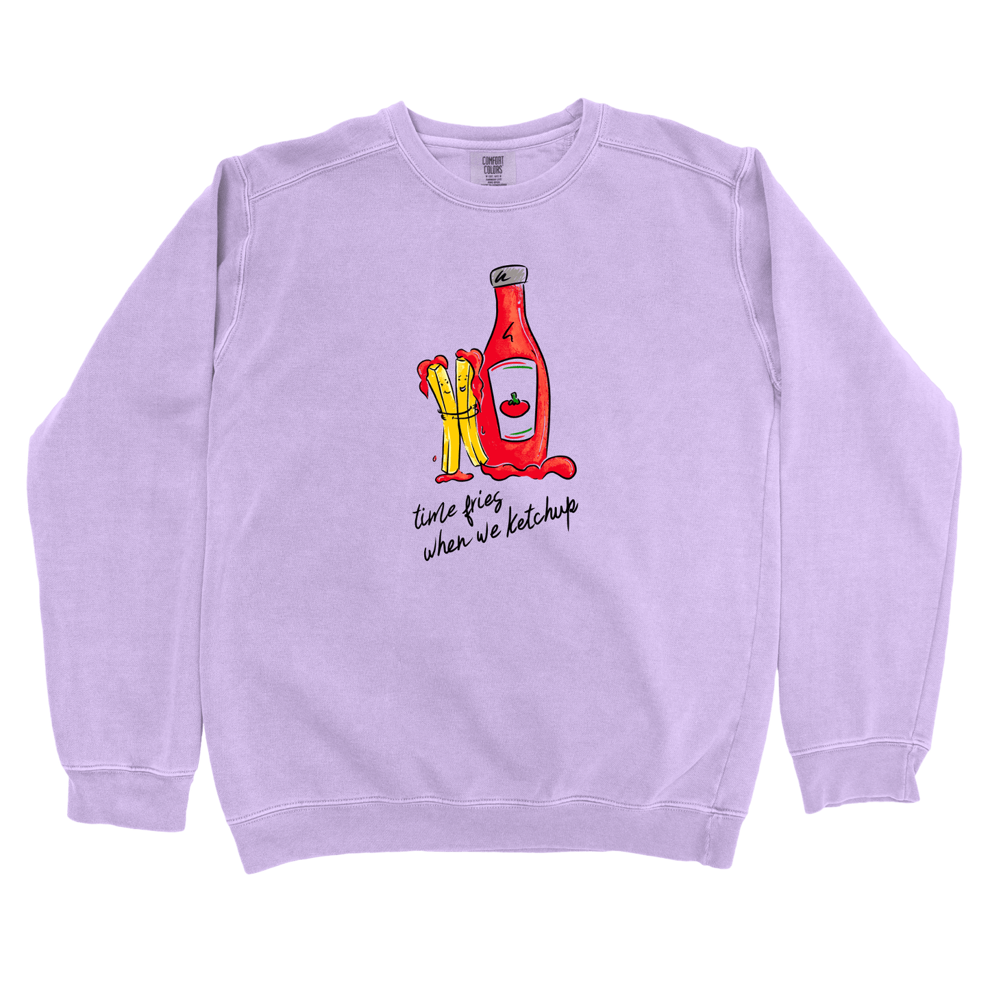 Sweatshirt Orchid / S Time Fries: Micro Barbi Sweatshirt