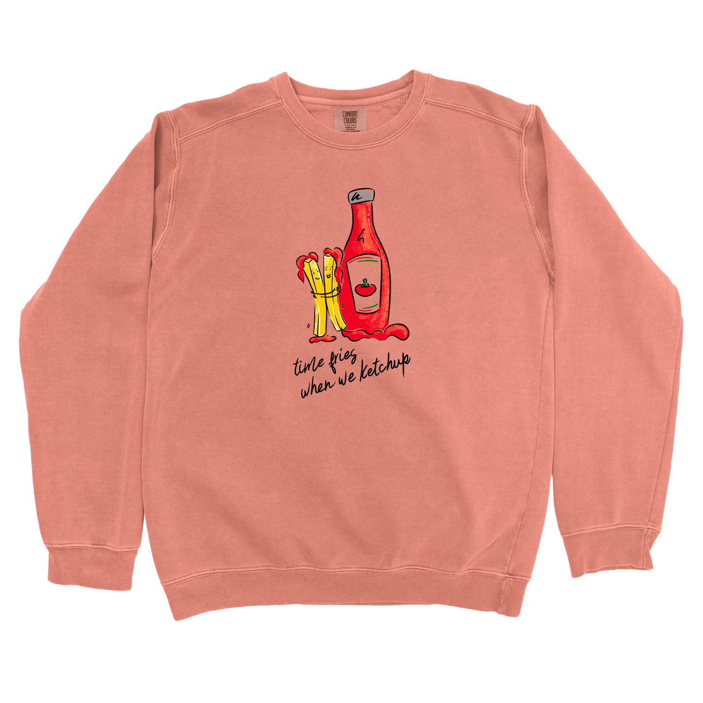 Sweatshirt Terracotta / S Time Fries: Micro Barbi Sweatshirt
