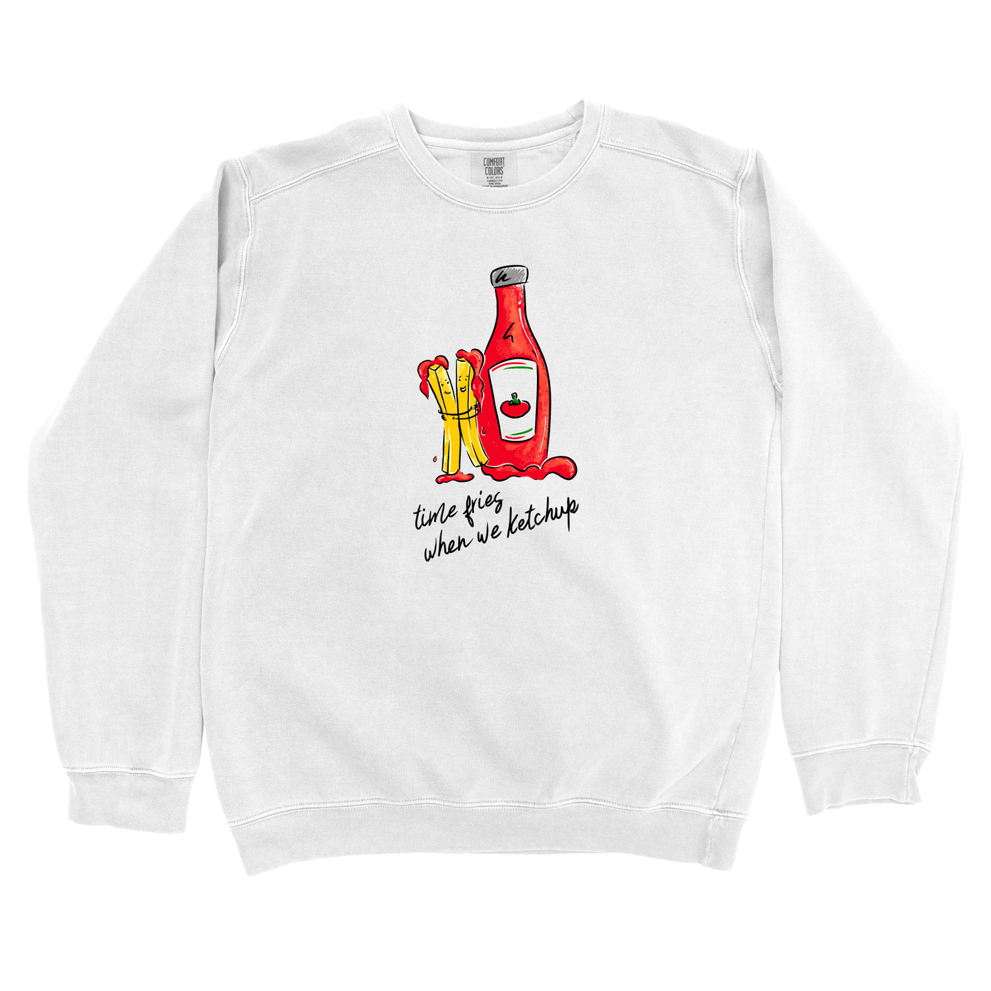 Sweatshirt White / S Time Fries: Micro Barbi Sweatshirt