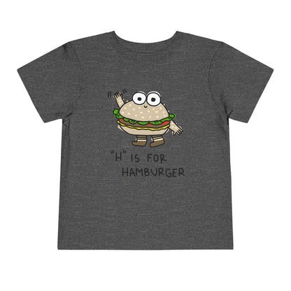 Kids clothes Dark Heather Grey / 2T Toddler H is for Hamburger: Longoland