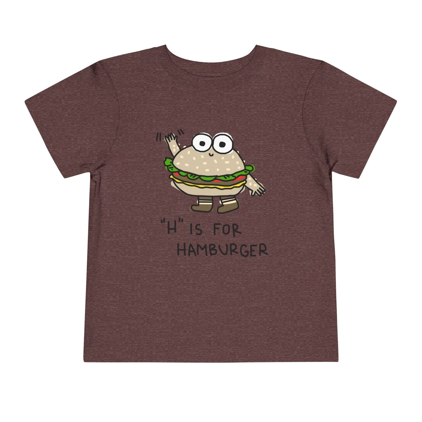 Kids clothes Heather Maroon / 2T Toddler H is for Hamburger: Longoland