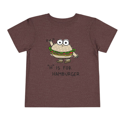 Kids clothes Heather Maroon / 2T Toddler H is for Hamburger: Longoland