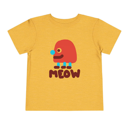 Kids clothes Heather Yellow Gold / 2T Toddler Meow T-Shirt