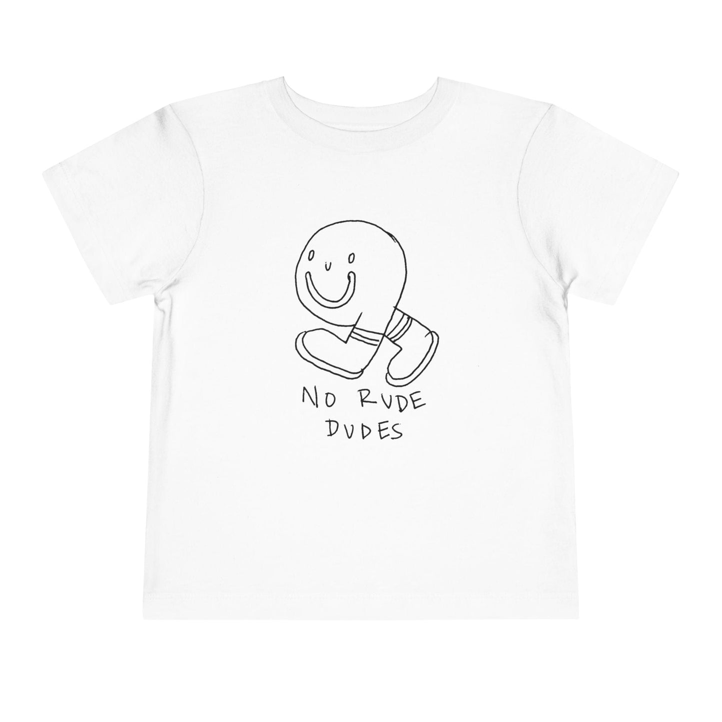 Kids clothes White / 2T Toddler No Rude Dudes Pasta T-Shirt