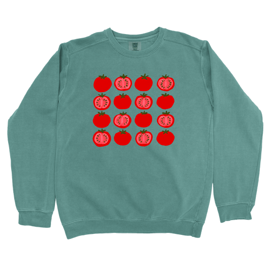 Sweatshirt Blue Spruce / S Tomato Grid  Sweatshirt