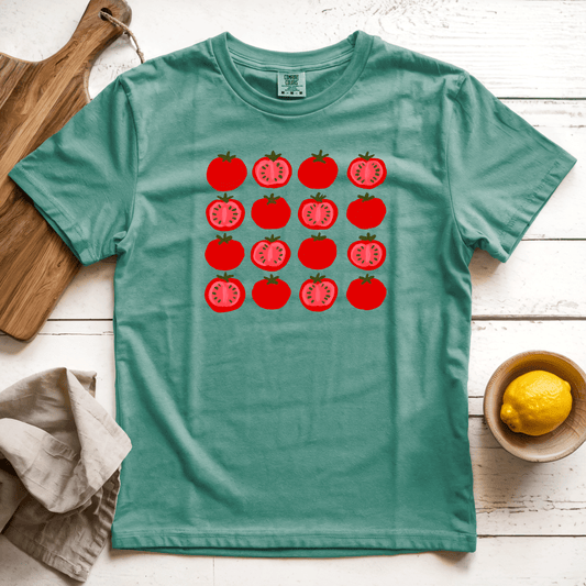 T-Shirt Light Green / S Tomato Grid