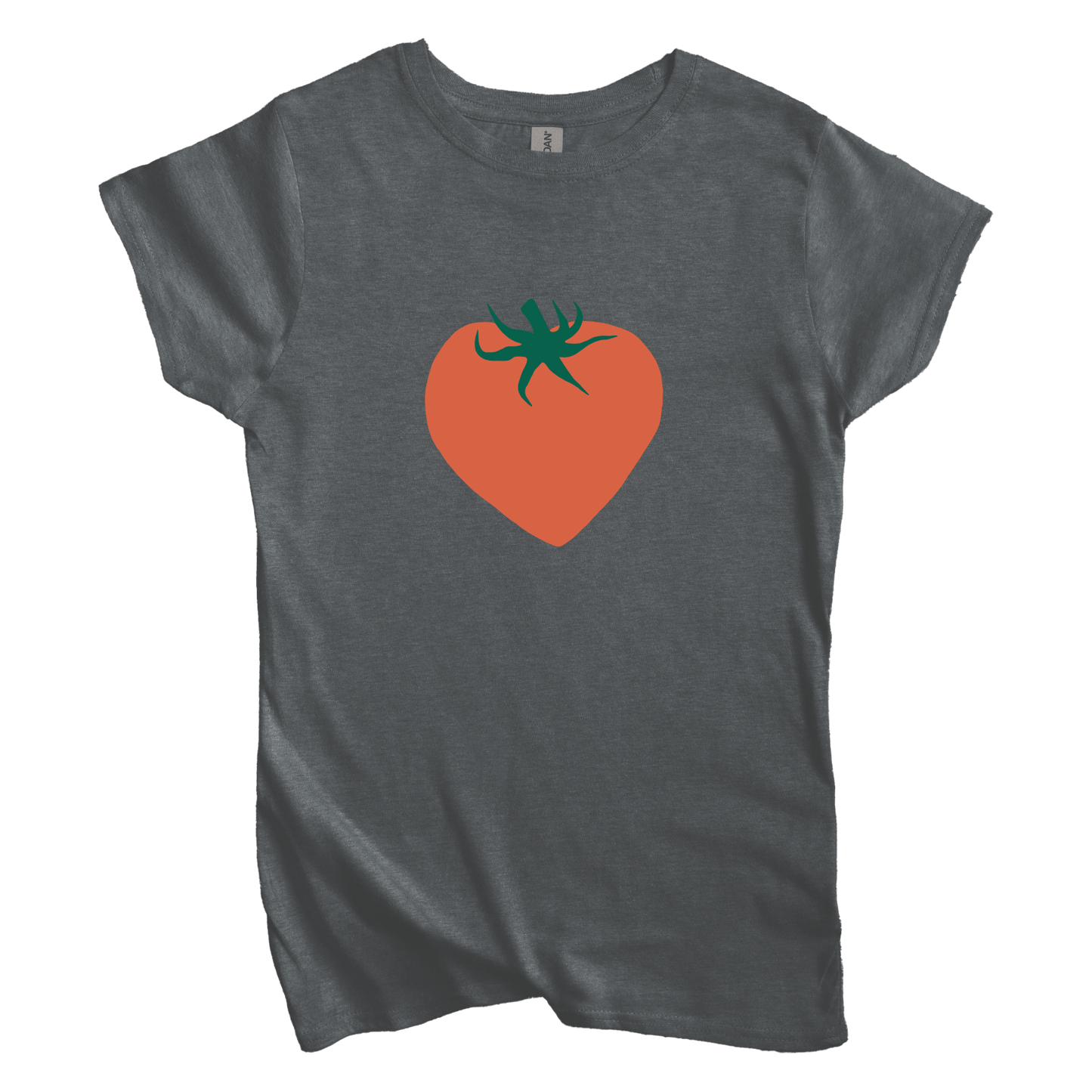 T-Shirt S / Dark Heather Tomato Heart Women's Tee