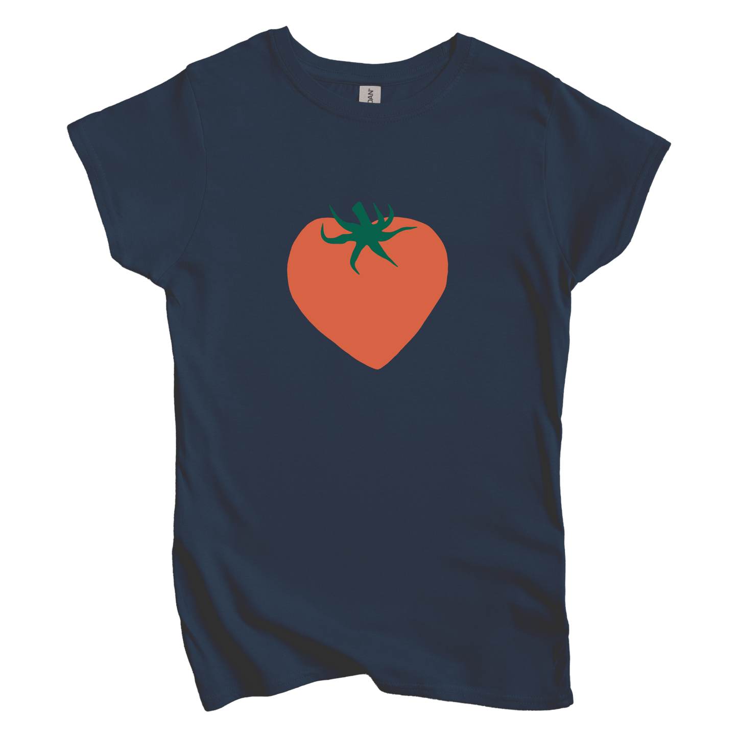T-Shirt S / Navy Tomato Heart Women's Tee