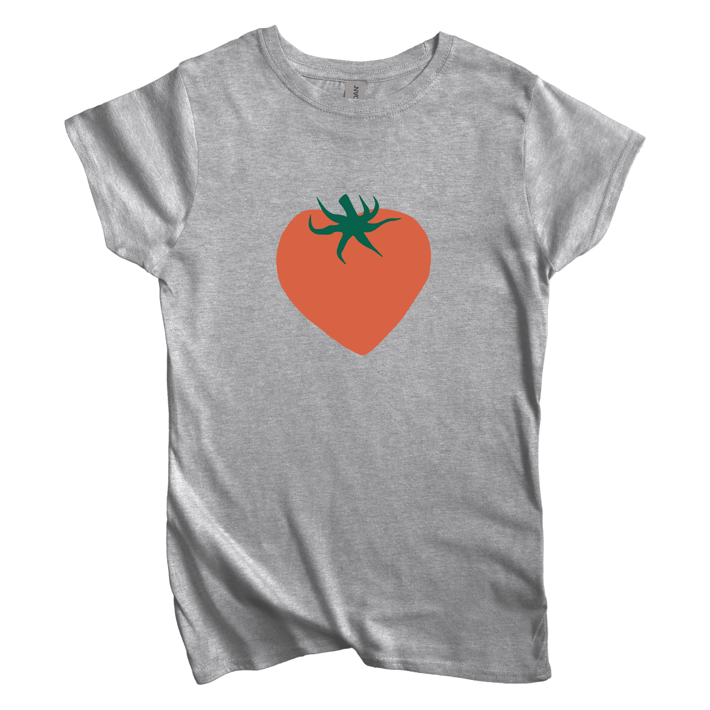 T-Shirt S / Sport Grey Tomato Heart Women's Tee
