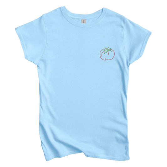 T-Shirt S / Light Blue Tomato Left Side Women's Tee