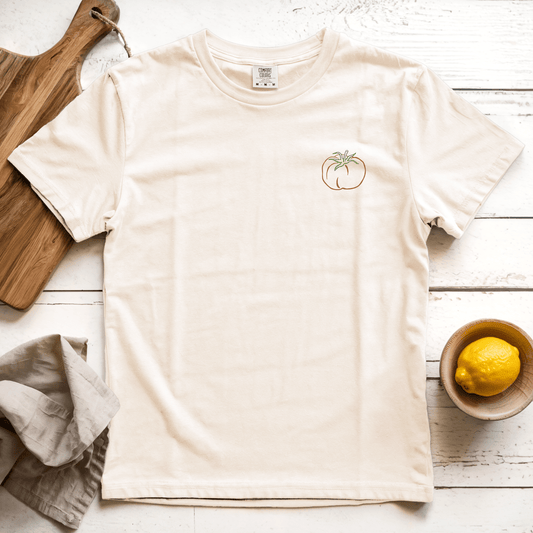 T-Shirt Ivory / S Tomato Outline