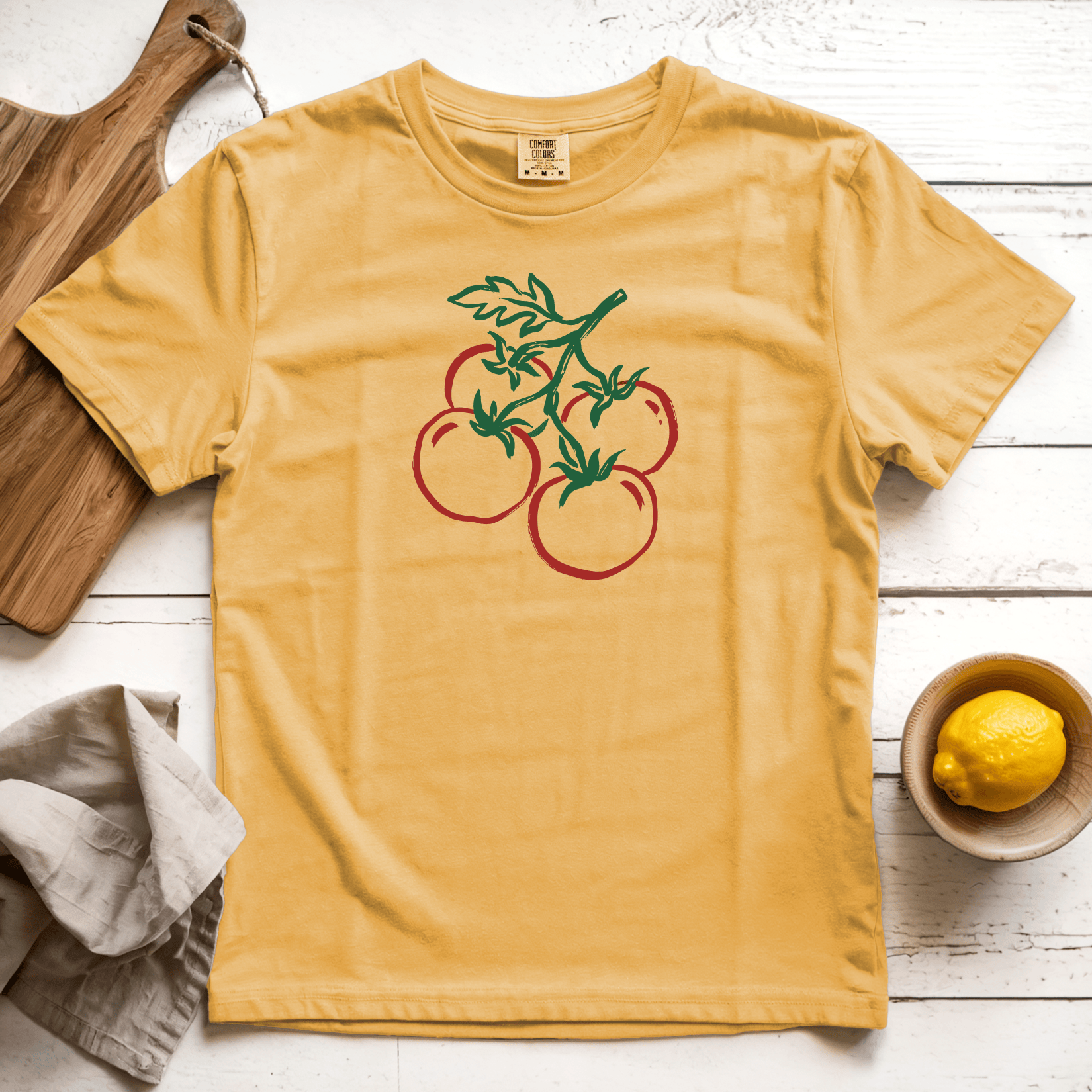 T-Shirts Mustard / S Tomatoes on a vine
