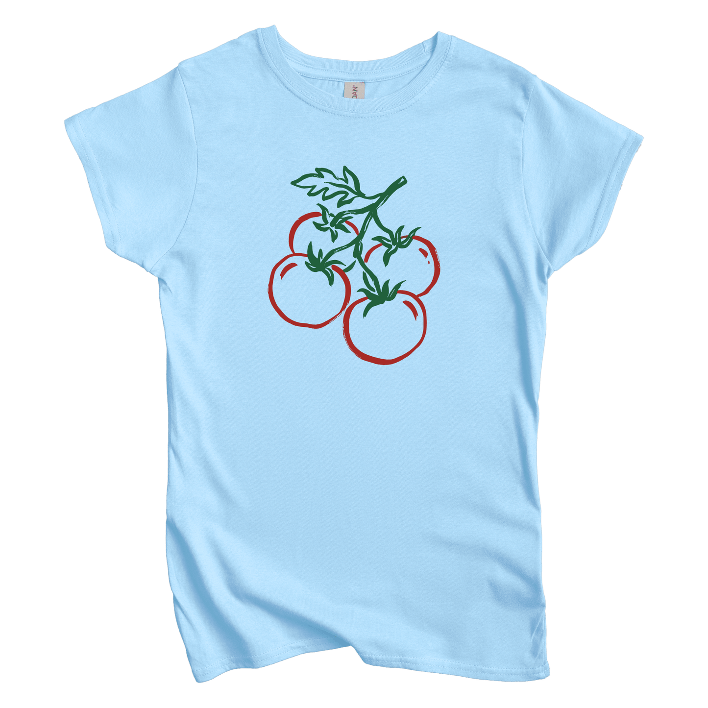 T-Shirt S / Light Blue Tomatoes on a vine Women's Tee