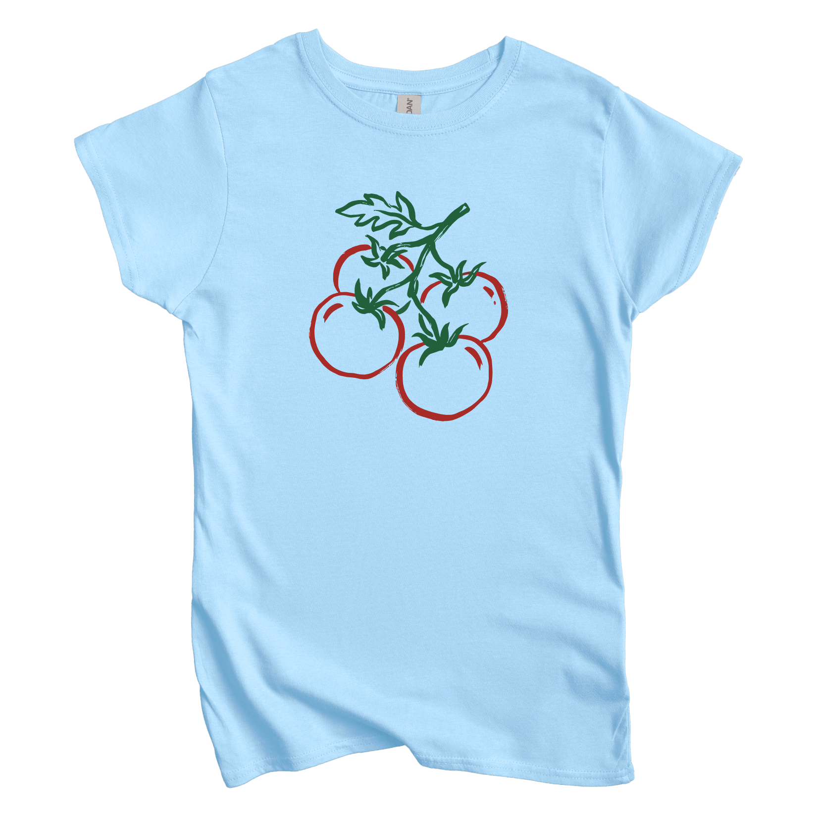 T-Shirt S / Light Blue Tomatoes on a vine Women's Tee