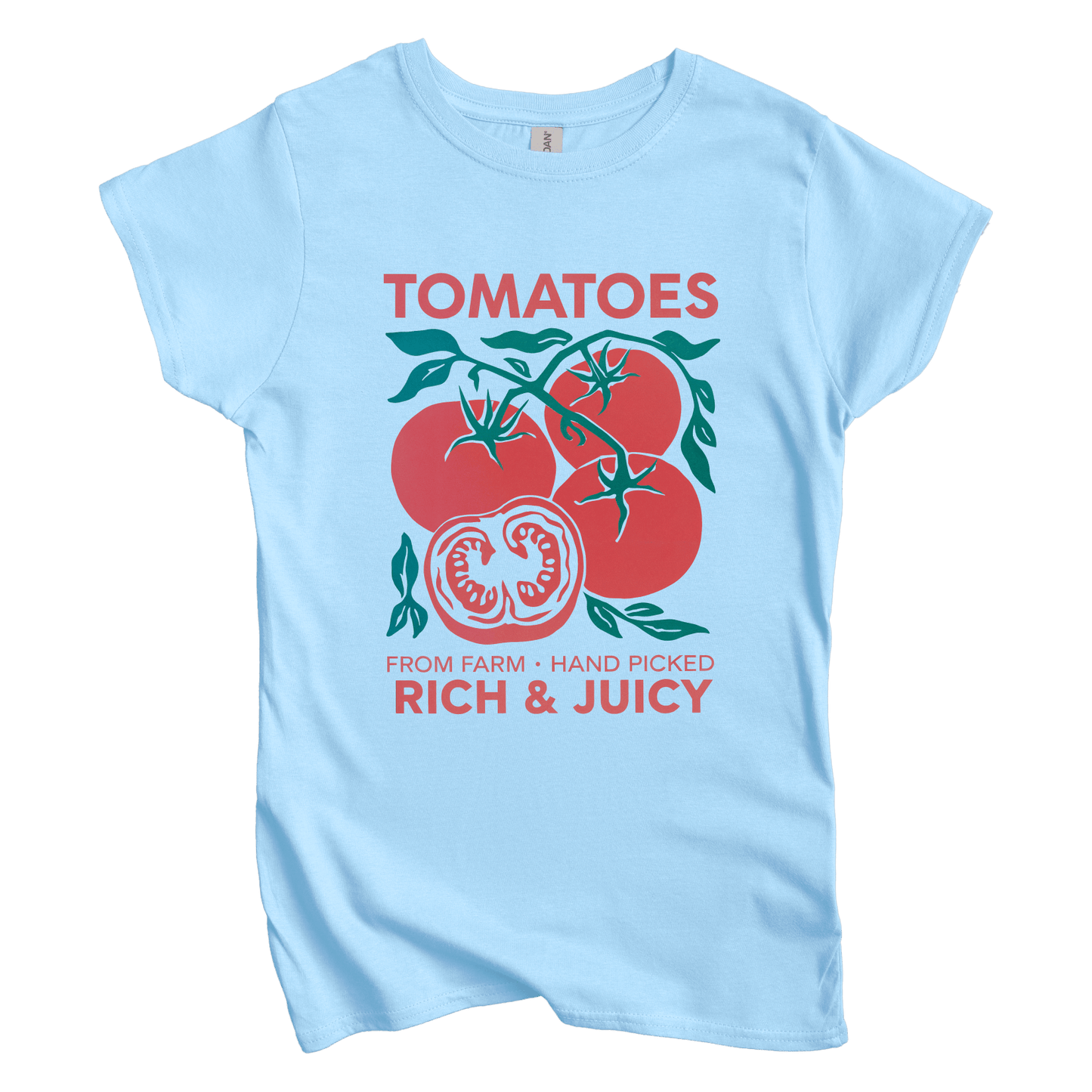 T-Shirt Light Blue / S Tomatoes Rich and Juicy Women's Tee