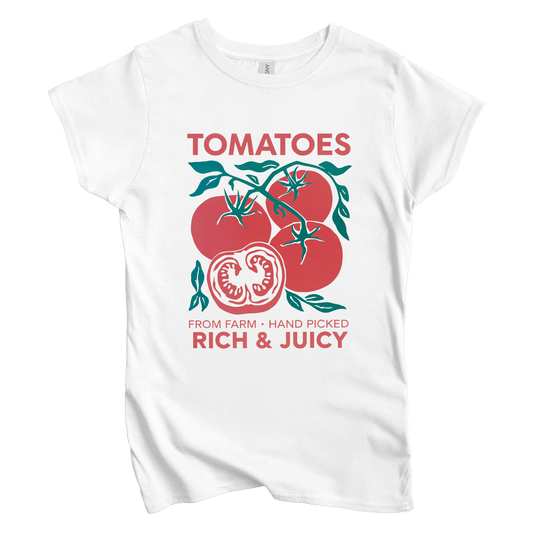 T-Shirt White / S Tomatoes Rich and Juicy Women's Tee