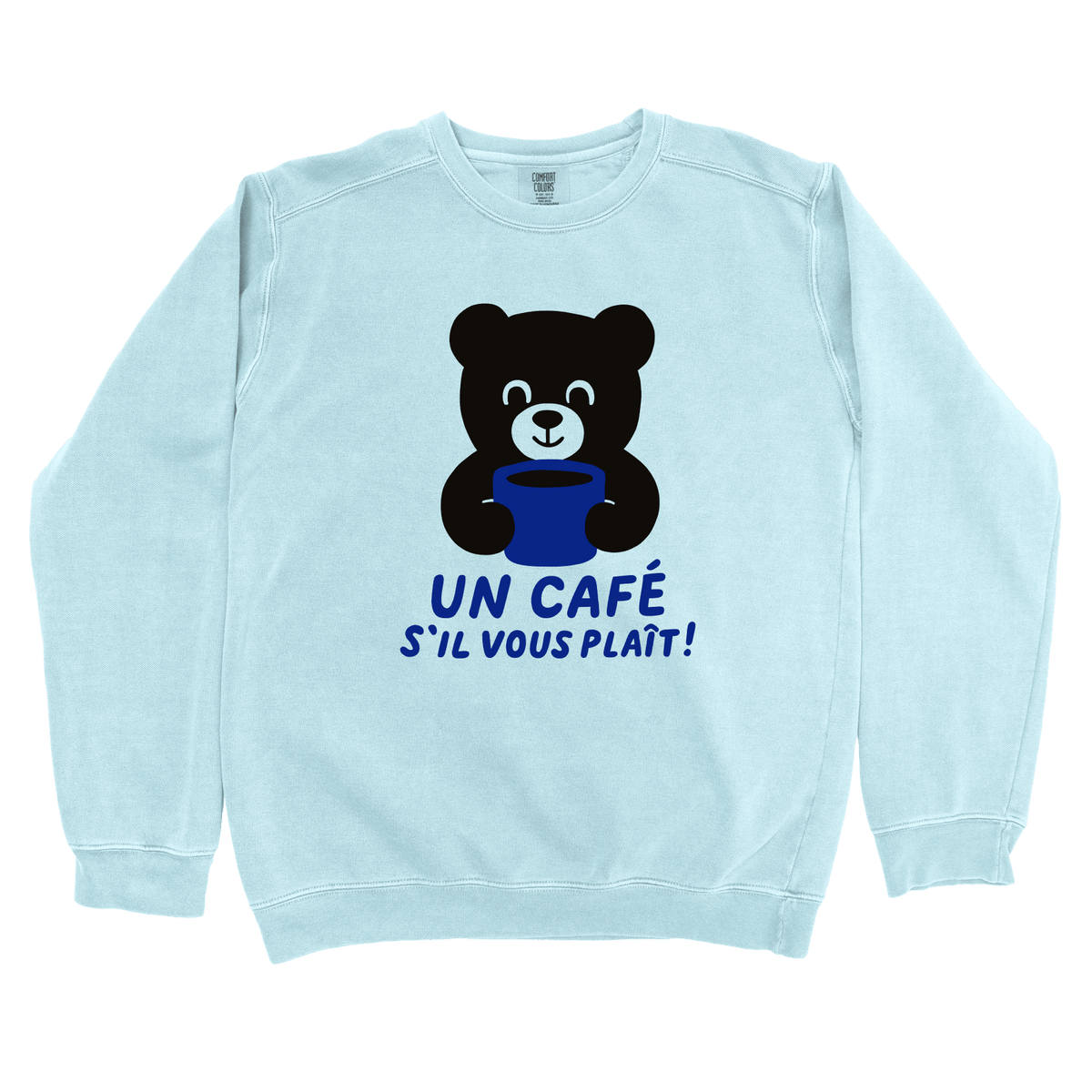 Sweatshirt Chambray / S Un café s’il vous plaît Sweatshirt