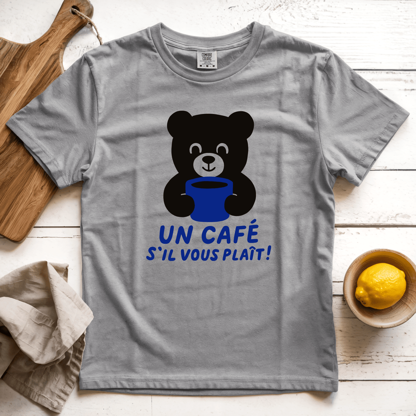 T-Shirt Grey / S Un café s’il vous plaît