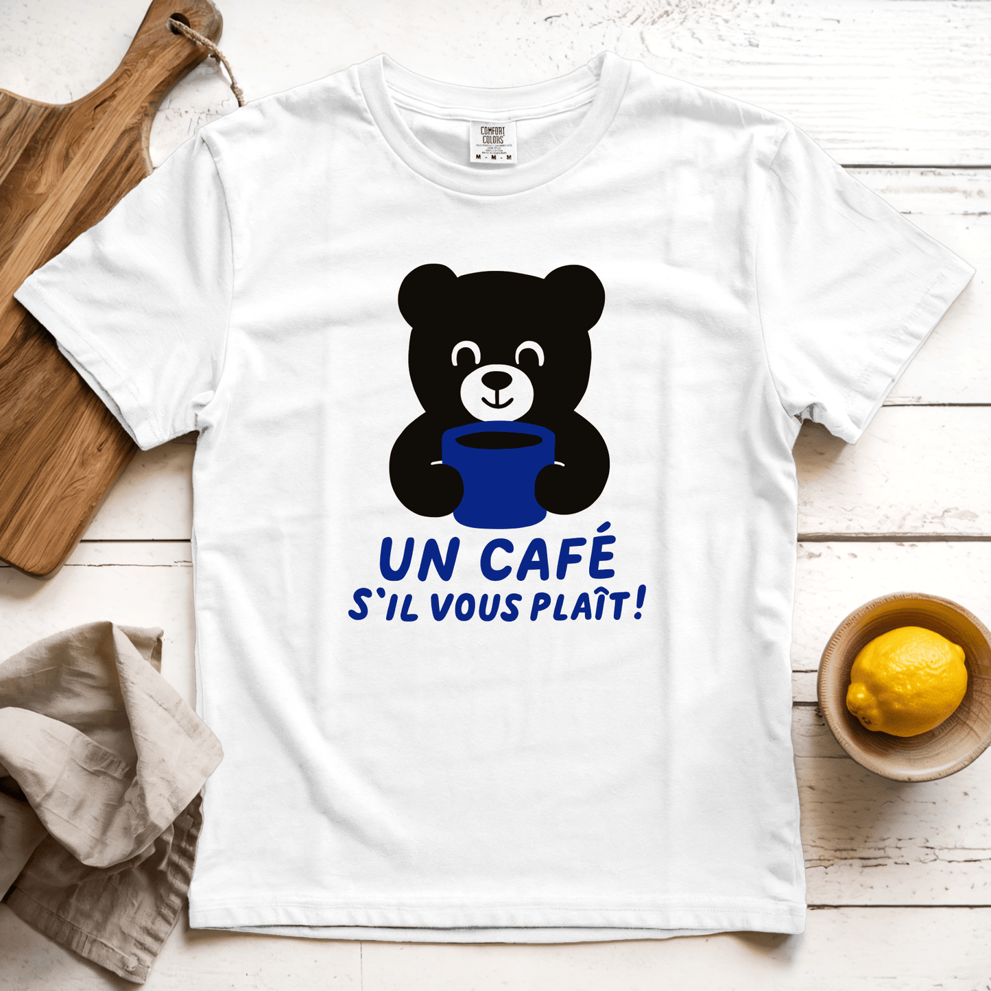 T-Shirt White / S Un café s’il vous plaît