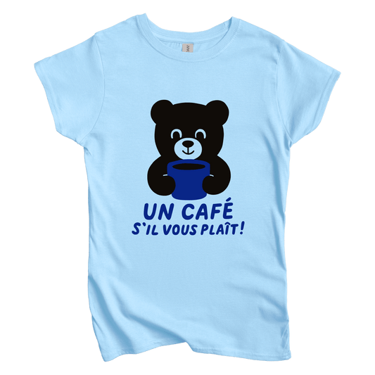 T-Shirt M / Light Blue Un café s’il vous plaît Women's Tee