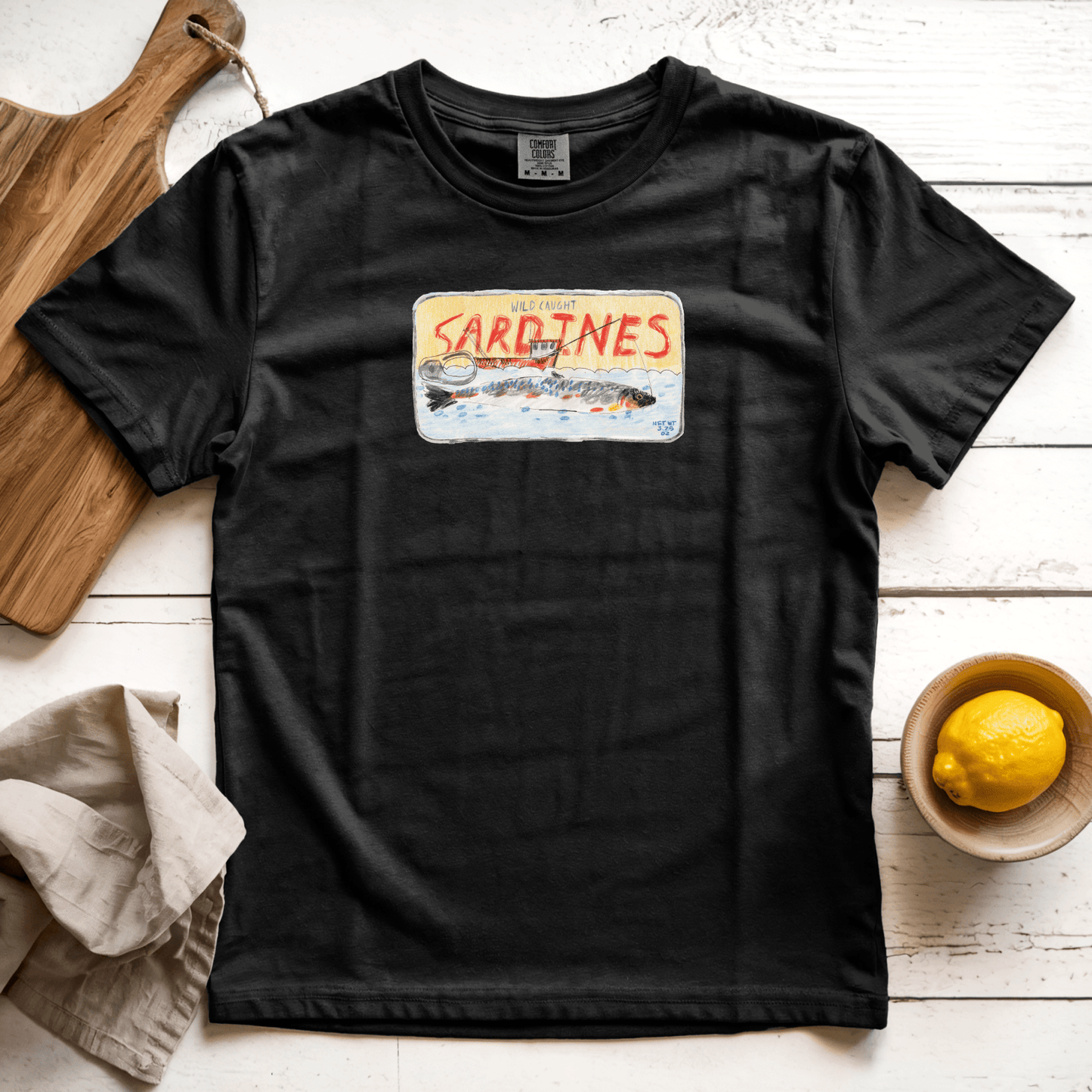 T-Shirts Black / S Wild Caught Sardines: Jarek Krzystek
