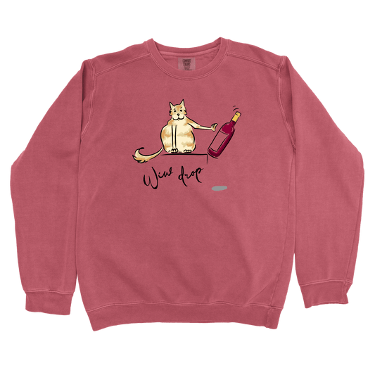 Sweatshirt Crimson / S Wine Drop: Micro Barbi Sweatshirt