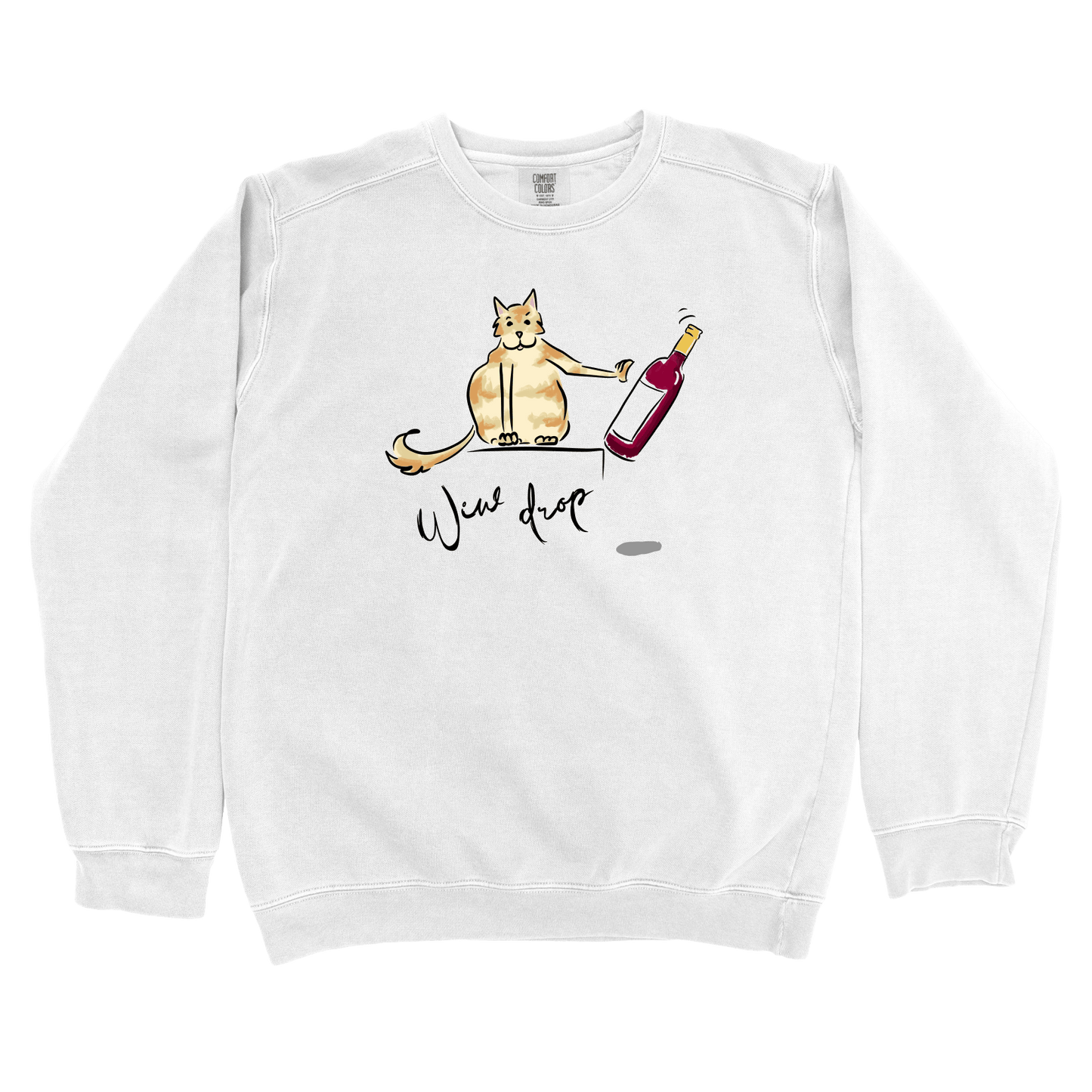 Sweatshirt White / S Wine Drop: Micro Barbi Sweatshirt