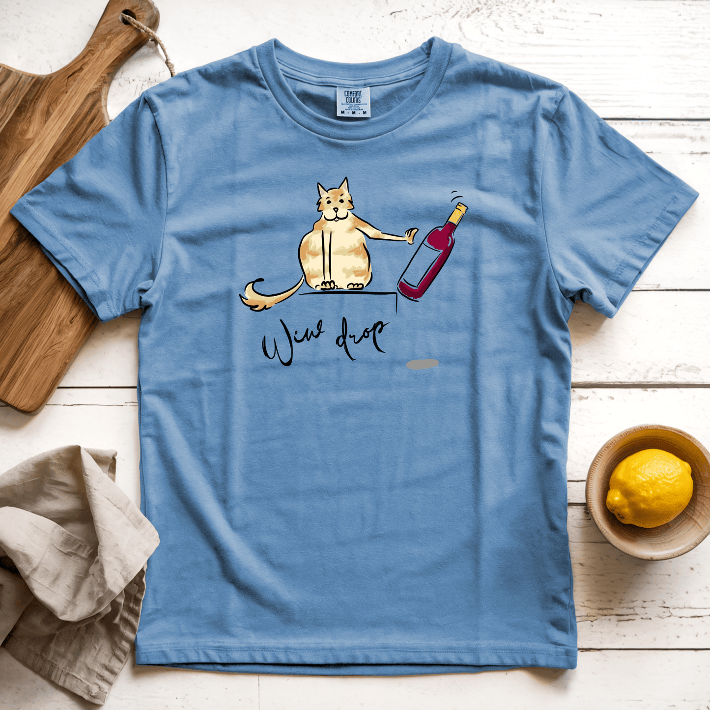 T-Shirt Blue Jean / S Wine Drop: Micro Barbi