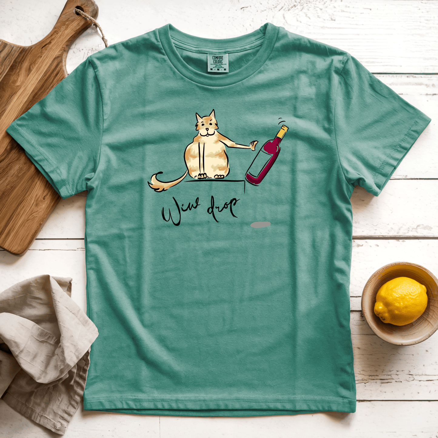 T-Shirt Light Green / S Wine Drop: Micro Barbi