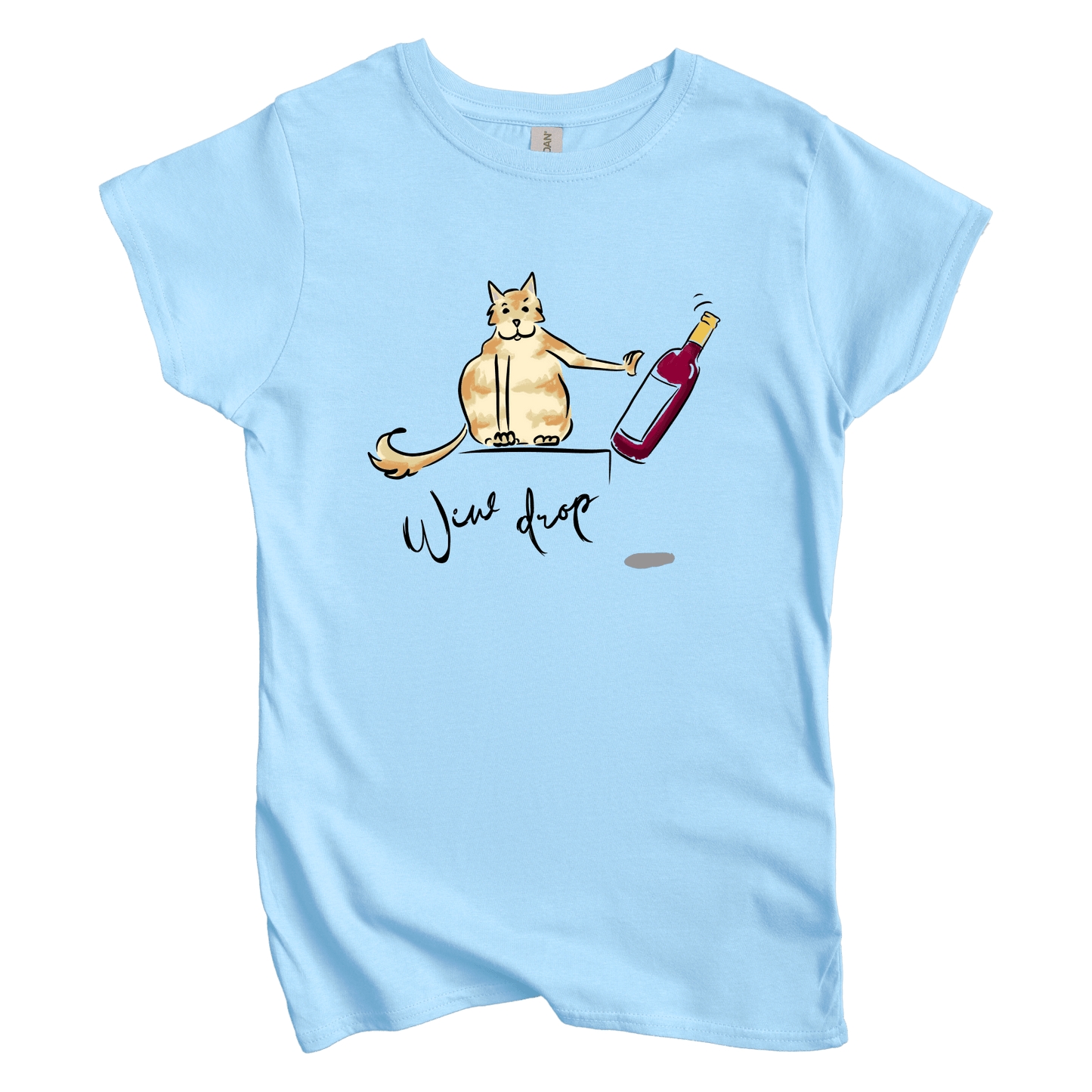 T-Shirt S / Light Blue Wine Drop: Micro Barbi Women's Tee