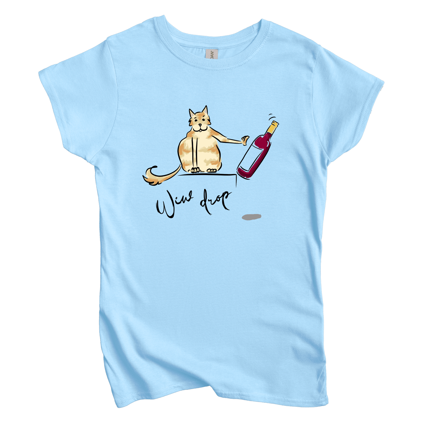 T-Shirt S / Light Blue Wine Drop: Micro Barbi Women's Tee