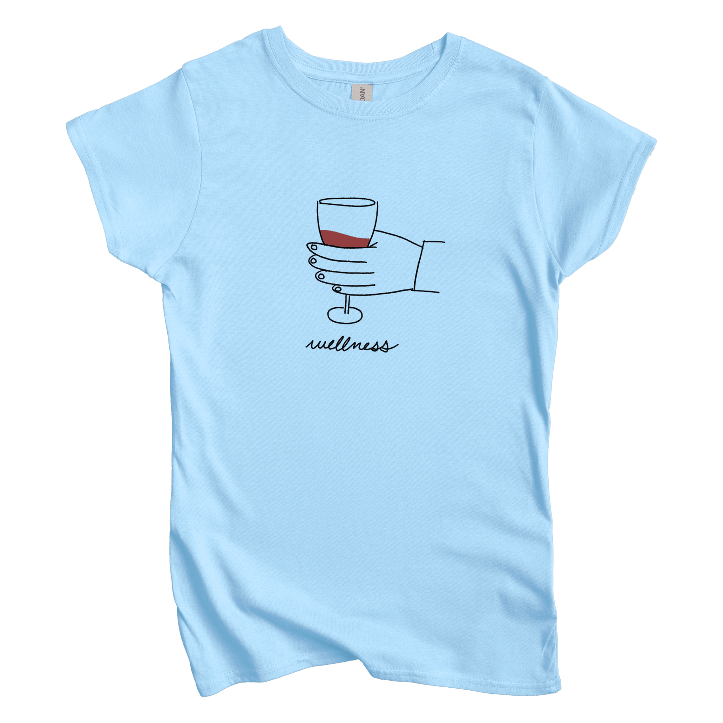 T-Shirt S / Light Blue Wine Wellness Women's Tee
