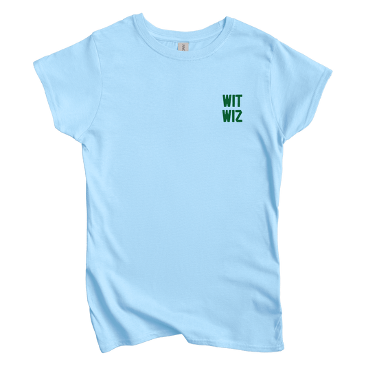 T-Shirt S / Light Blue Wit Wiz Pocket Left Chest Women's Tee