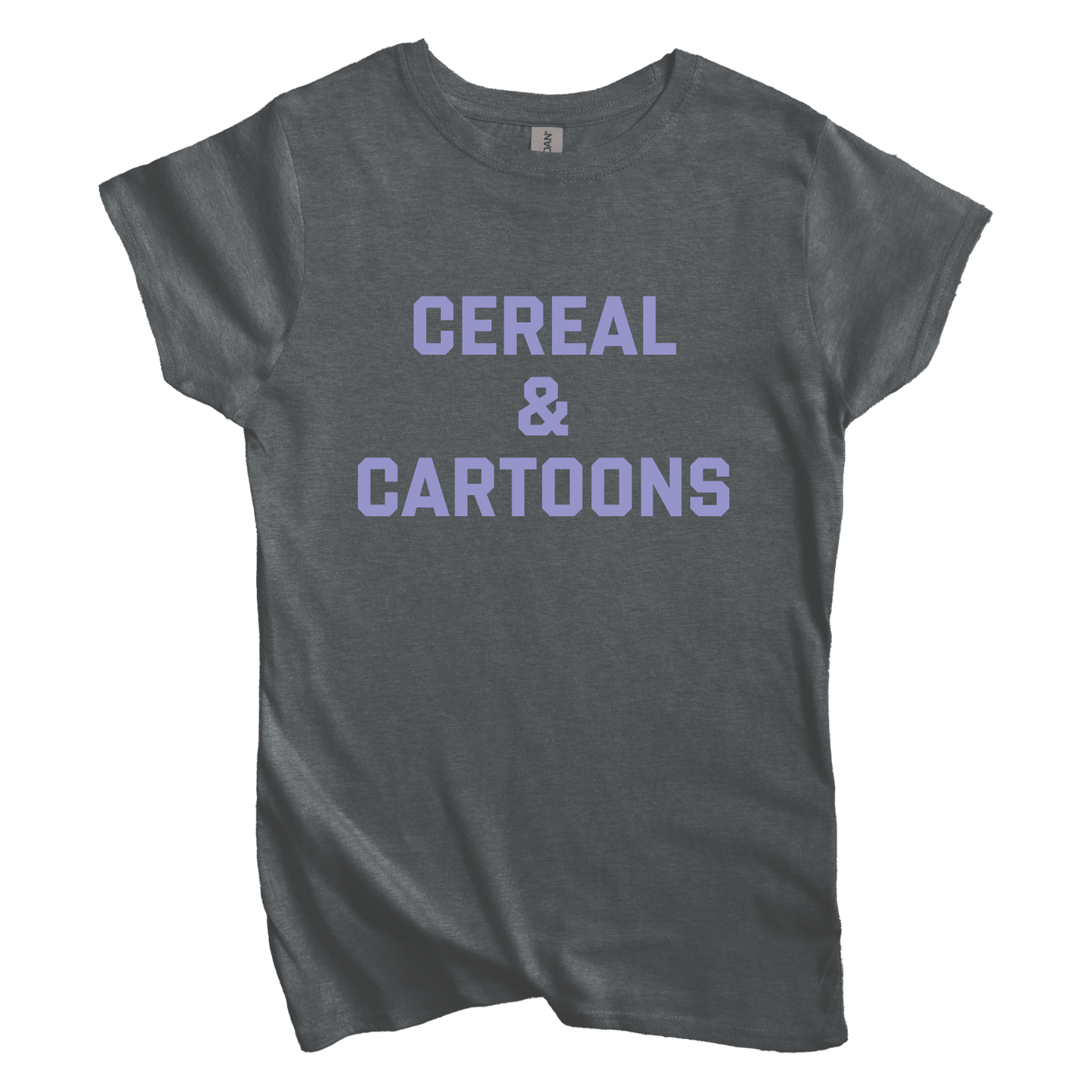 T-Shirt S / Dark Heather Women's Tee Cereal and Cartoons