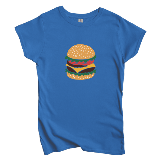 T-Shirt S / Royal Women's Tee Cheeseburger