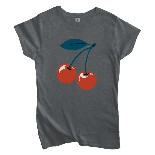 T-Shirt Dark Heather / S Women's Tee Cherries