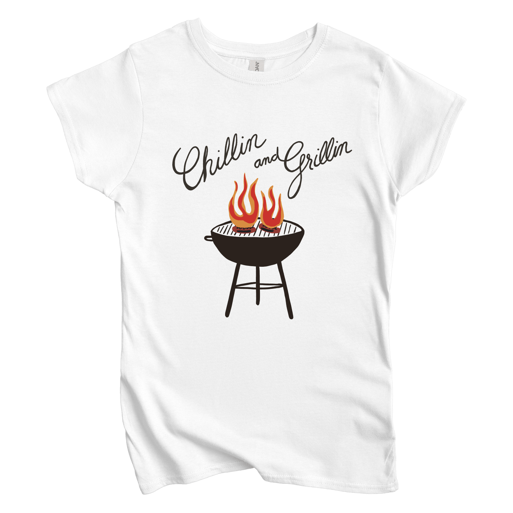 T-Shirt S / White Women's Tee Chillin and Grillin
