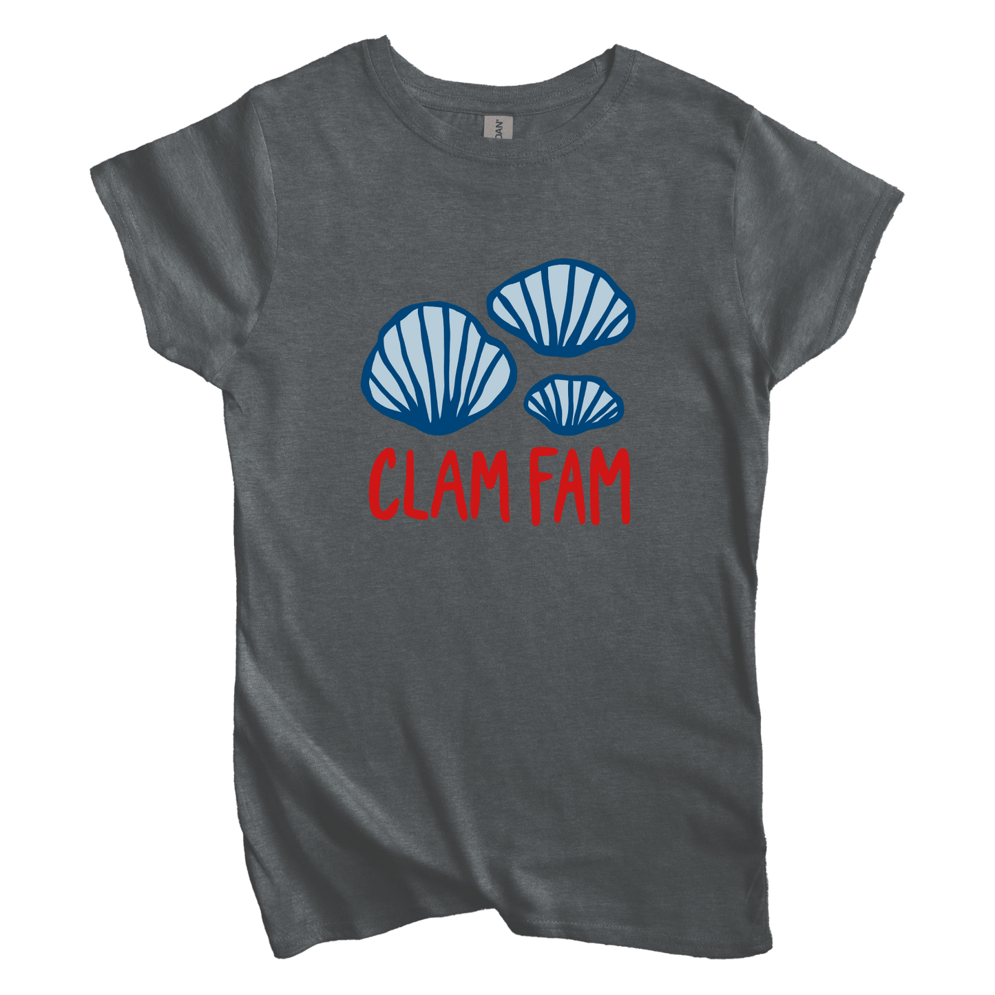 T-Shirt S / Dark Heather Women's Tee Clam Fam