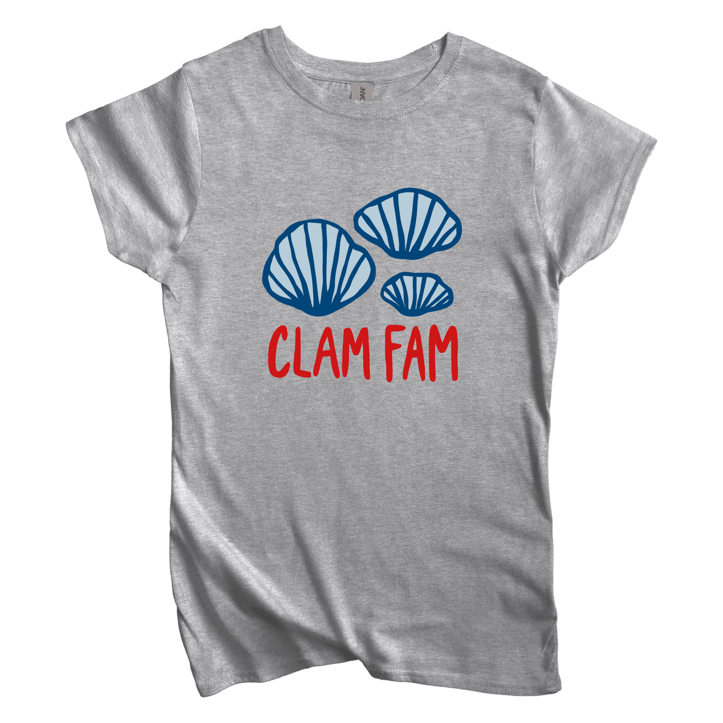 T-Shirt S / Sport Grey Women's Tee Clam Fam