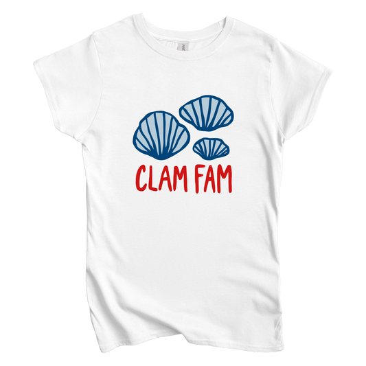T-Shirt S / White Women's Tee Clam Fam