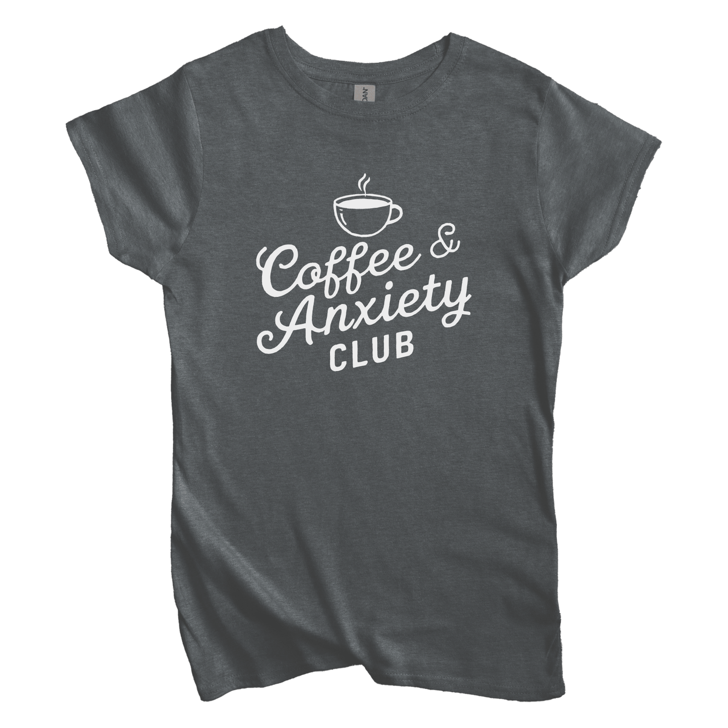 T-Shirt S / Dark Heather Women's Tee Coffee and Anxiety Club
