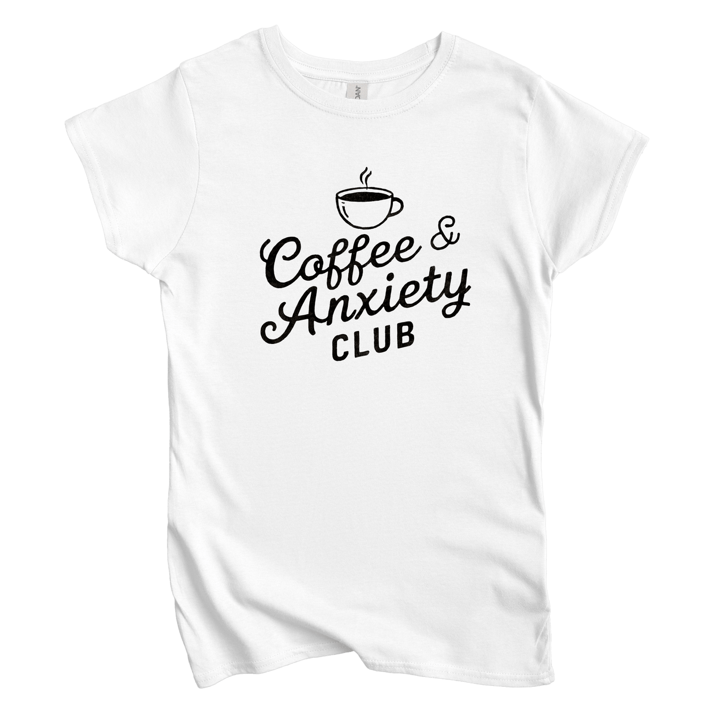 T-Shirt S / White Women's Tee Coffee and Anxiety Club