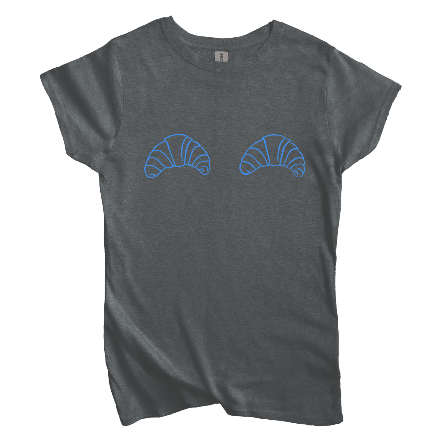 T-Shirt S / Dark Heather Women's Tee Croissant Boobs